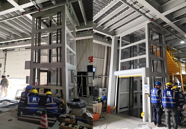 见田科技往复式提升机安装作业初成型